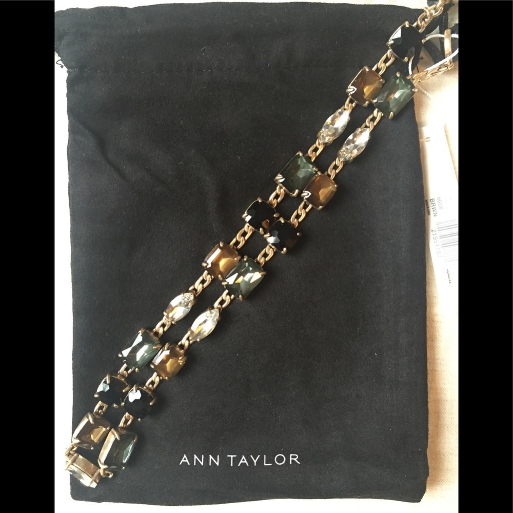Ann Taylor Gold, Jewels and Leather Belt